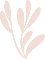 Light salmon leaves illustration