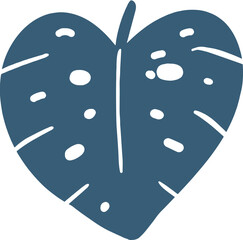 Hollow taro leaf illustration