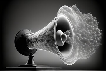 Transparent Speakers Blowing Sound With Dynamic Power and Visible Waves Through Air