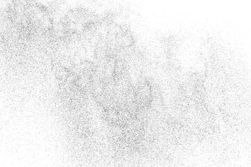 Distressed black texture. Dark grainy texture on white background. Dust overlay textured. Grain noise particles. Rusted white effect. Grunge design elements. Vector illustration, EPS 10.