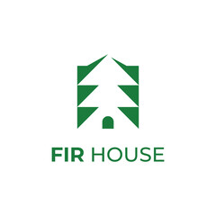 pines and home for camping recreation logo