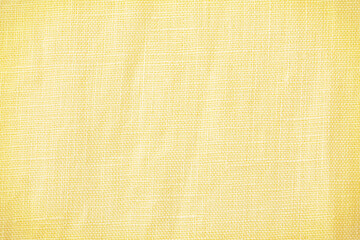 Yellow linen fabric cloth texture background