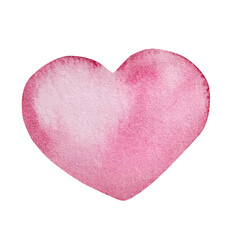 Watercolor valentines day pink heart