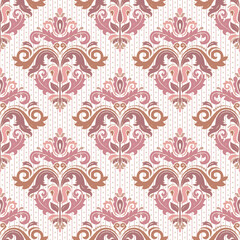 Classic seamless pattern. Damask orient colored ornament. Classic vintage colored background. Orient ornament for fabric, wallpaper and packaging