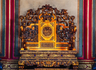 Emperor's Throne Gugong Forbidden City Palace Beijing China