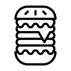 Burger Icon Line Style