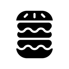 Burger Icon Glyph Style