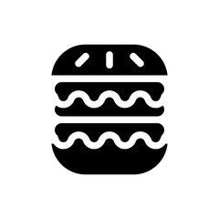 Burger Icon Glyph Style