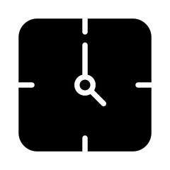 Clock Icon Glyph Style