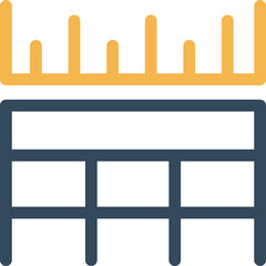 Table Measurement Vector Icon