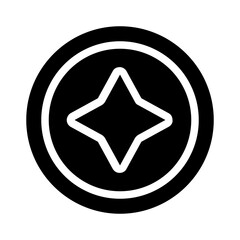 Coin Icon Glyph Style