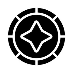 Coin Icon Glyph Style