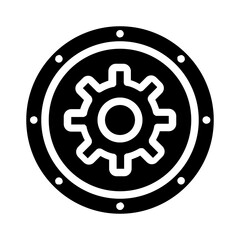 Coin Icon Glyph Style