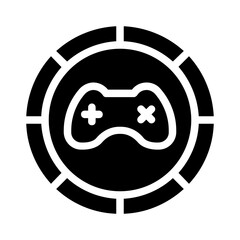 Coin Icon Glyph Style