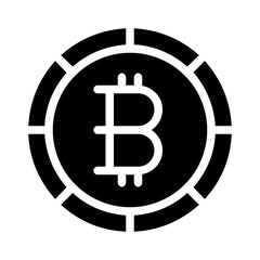 Coin Icon Glyph Style