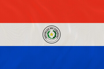 Obraz premium National flag of Paraguay. Background with flag of Paraguay