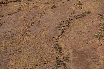 Aerial views of the surrounding land at Watarrka National Park - Kings Canyon, Northern Territory.