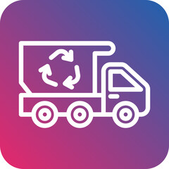 Recycling Truck Icon Style