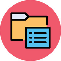 List Folder Vector Icon
