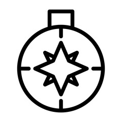 Compass Icon Line Style