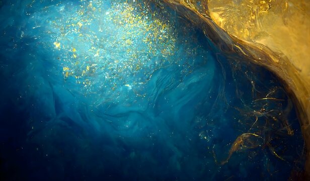 Blue and gold precious surface