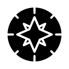 Compass Icon Glyph Style