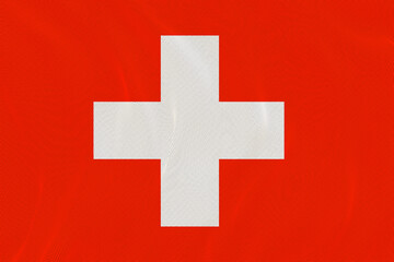Obraz premium National flag of Switzerland. Background with flag Flag Switzerland