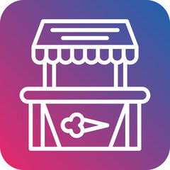 Ice Cream Stall Icon Style