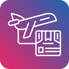 Air Shipping Icon Style
