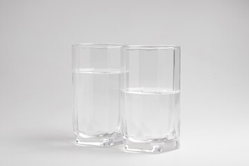 Clean drinking water in a clear glass