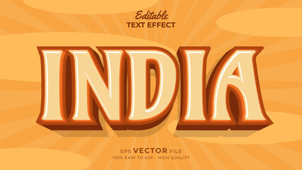 editable text effect - India republic day style theme