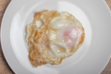 fried eggs on a white background