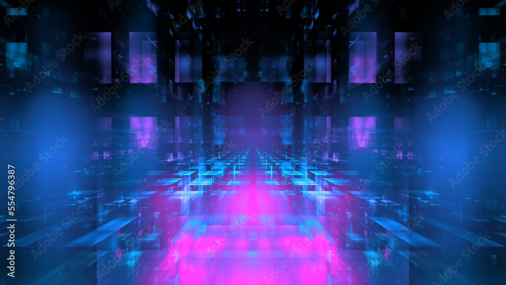 Wall mural digital technologies, cloud computing, digital future, information transfer. abstract technology big