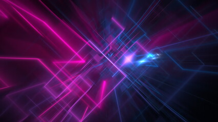 Digital technologies, cloud computing, digital future, information transfer. Abstract technology big data background concept. Motion of digital data flow. 3d illustration