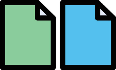 Dual File Vector Icon

