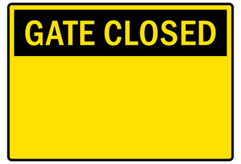 Gate sign and labels