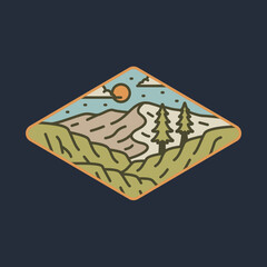 Mountains graphic illustration vector art t-shirt design