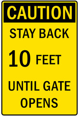 Gate sign and labels