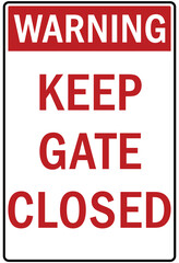 Gate sign and labels