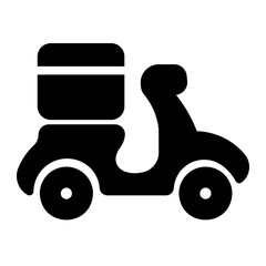 delivery courier glyph icon