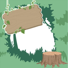 森の中のメッセージボード