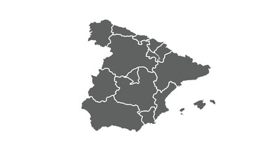 Spain map isolated on white background.for annual infographics report website layout