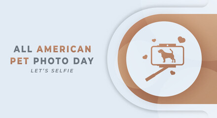 Happy All American Pet Photo Day Celebration Vector Design Illustration for Background, Poster, Banner, Advertising, Greeting Card