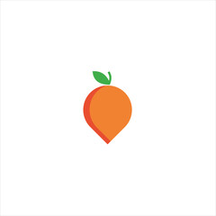 Orange  vector template logo in a modern style, on a white background. 