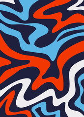 Fototapeta premium Abstract background with colorful wavy line pattern
