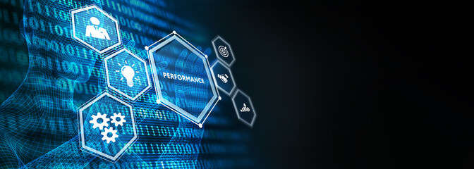 Performance indicator business finance concept. Business, Technology, Internet and network concept.   3d illustration