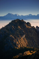 sunset in the mountains