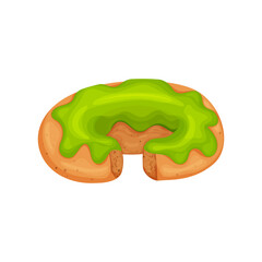  Snack donuts with matcha cream, dessert with green tea, desserts, food clipart