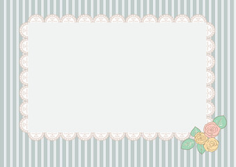 英国風のお花フレーム　ローズ