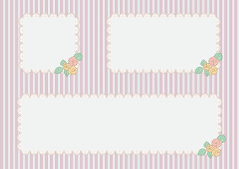 英国風のお花フレーム　ローズ